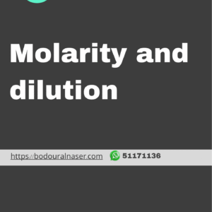 Molarity and dilution